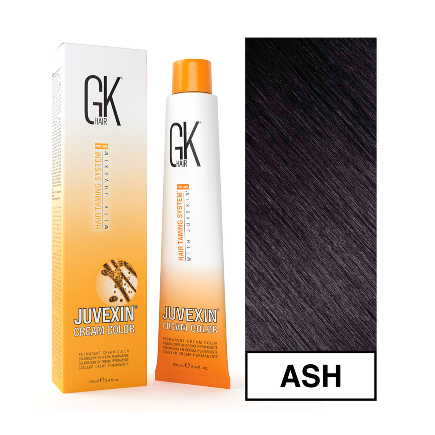 Gkhair - Tintura Cream Color Permanente Vegana 100ml + Oxidante - Ash image number 0.0