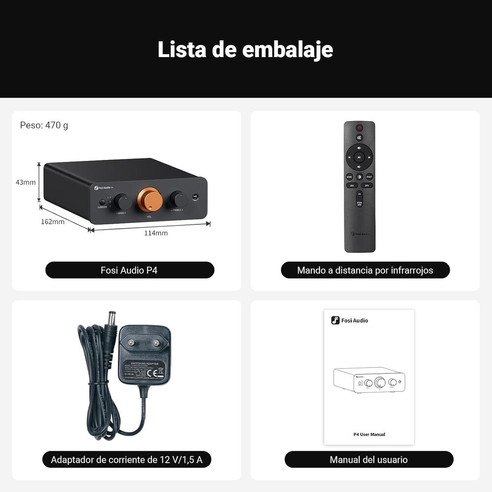 Preamplificador De Sonido Fosi Audio P4 Mini Rca Y Sub Out image number 6.0