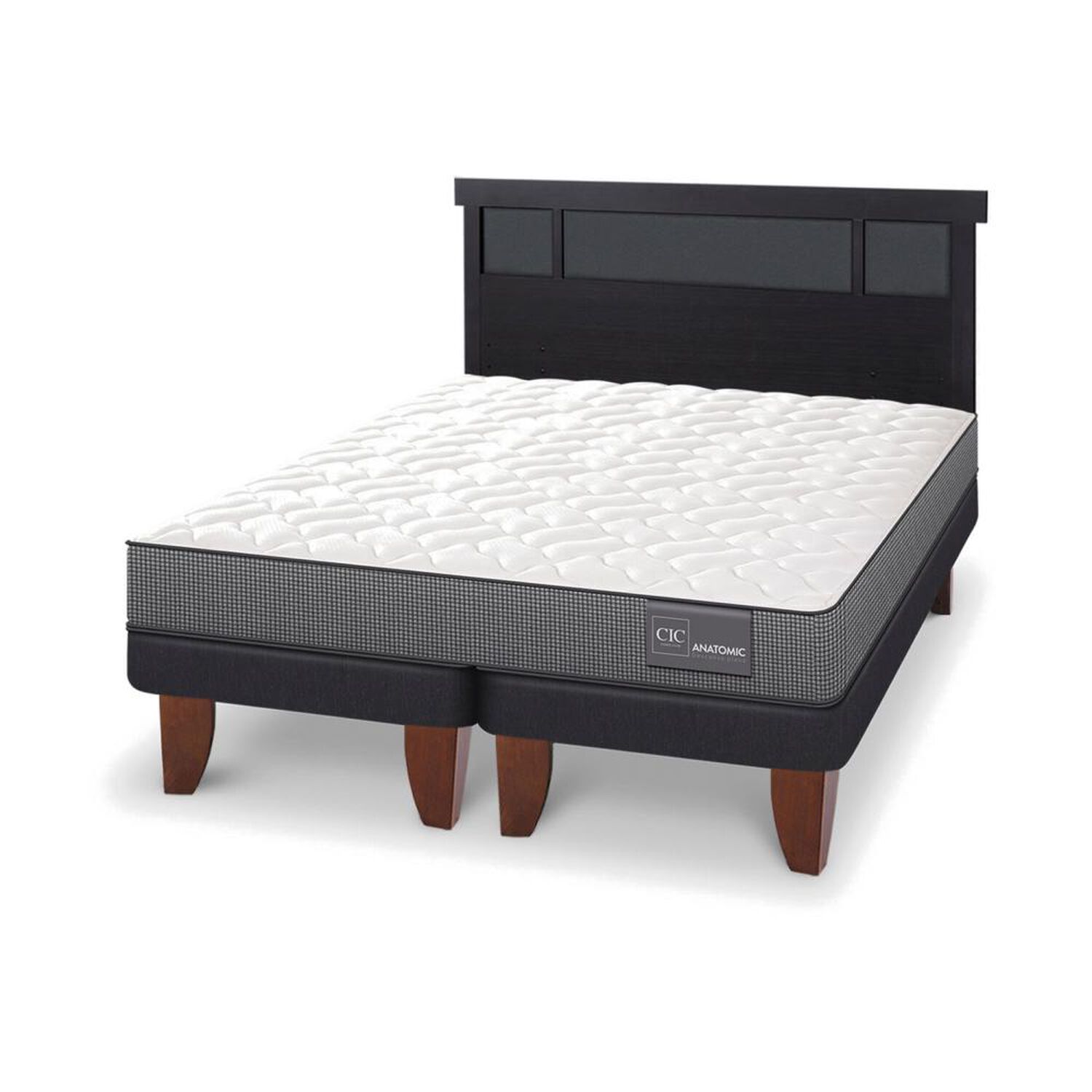 Cama Europea Cic Anatomic / 2 Plazas / Base Dividida + Respaldo image number 3.0