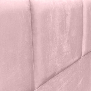 Respaldo De Cama Block Felpa Rosado Claro Super King