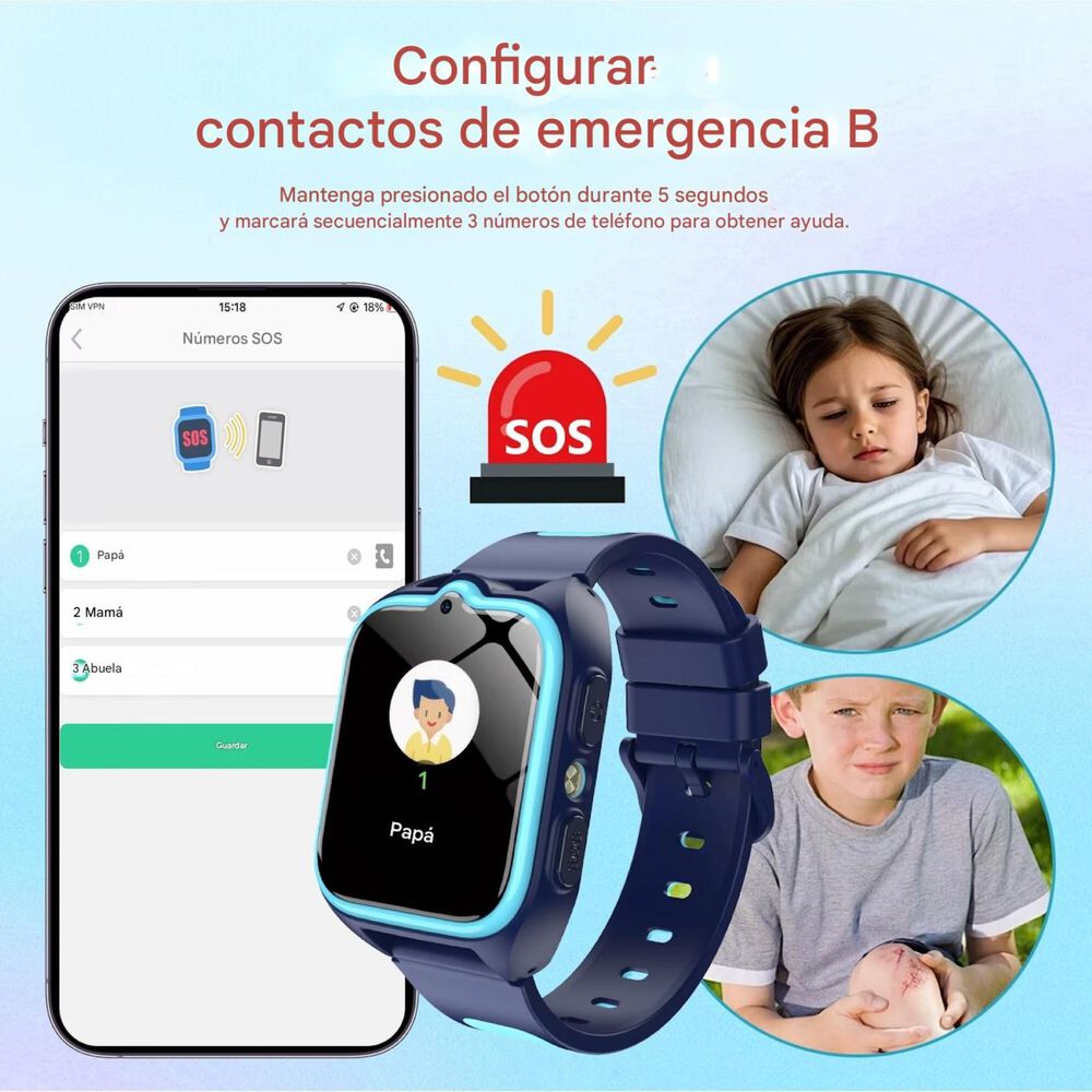 Smartwatch Ni&ntilde;os Blackview Z30 4g Gps Videollamada Sos / Rosado image number 8.0