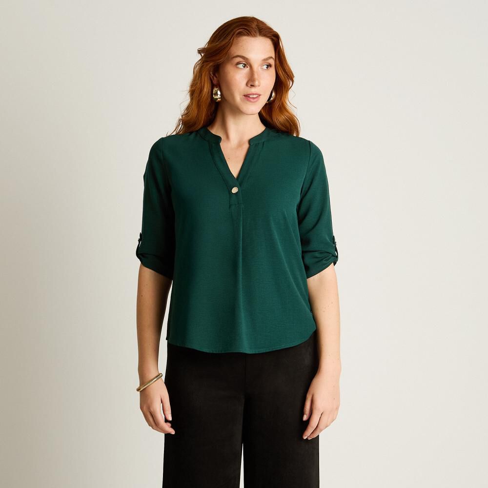 Blusa Manga 3/4 Cuello V Mujer Lorenzo Di Pontti image number 0.0