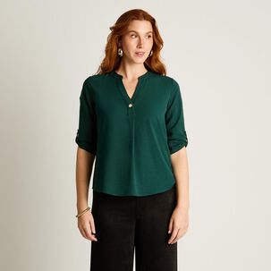 Blusa Manga 3/4 Cuello V Mujer Lorenzo Di Pontti