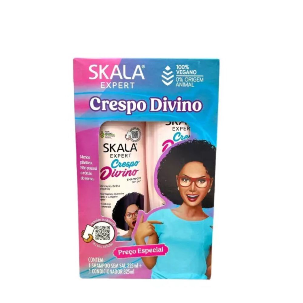Kit Shampoo Y Acond Crespo Divino Skala Expert 650ml image number 0.0
