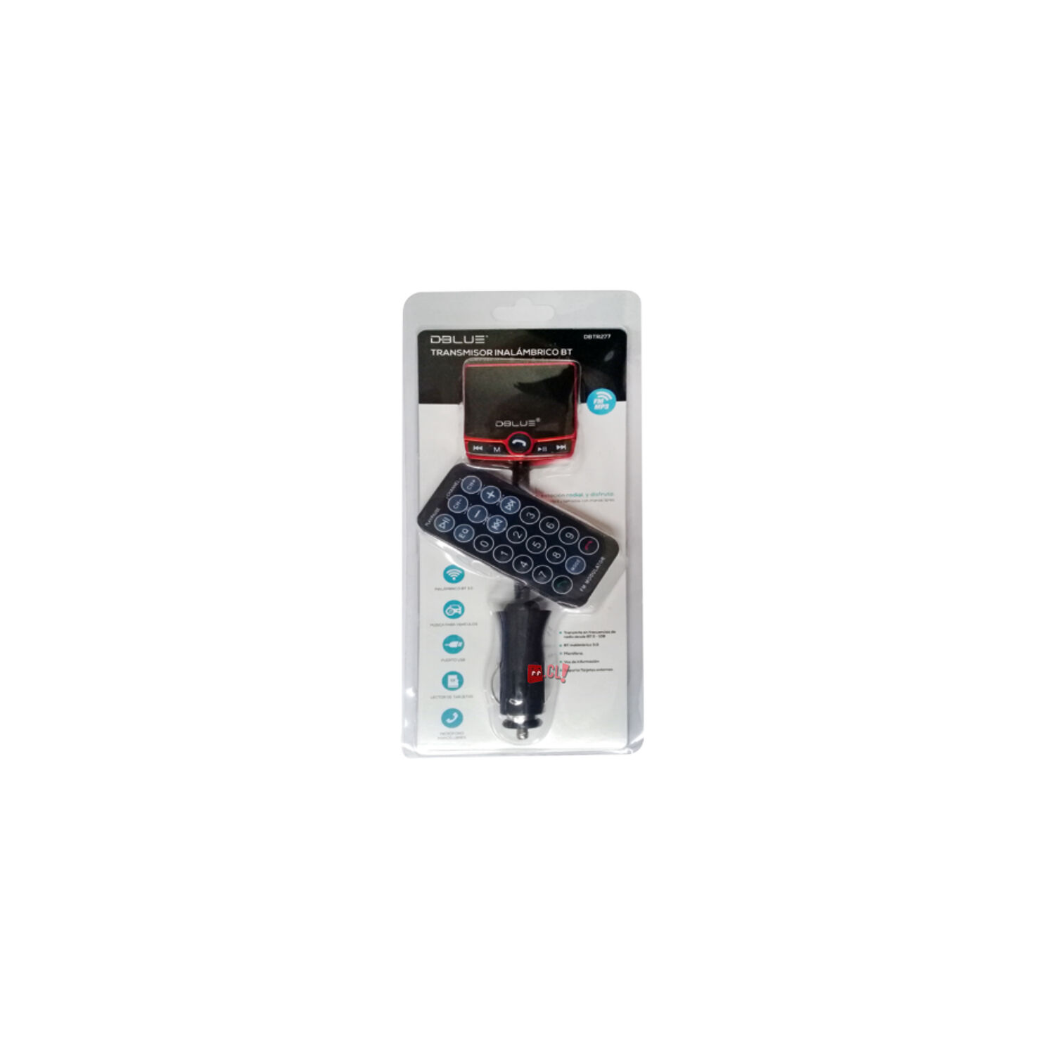 Transmisor Fm Bluetooth Auto Gris - Ps image number 1.0