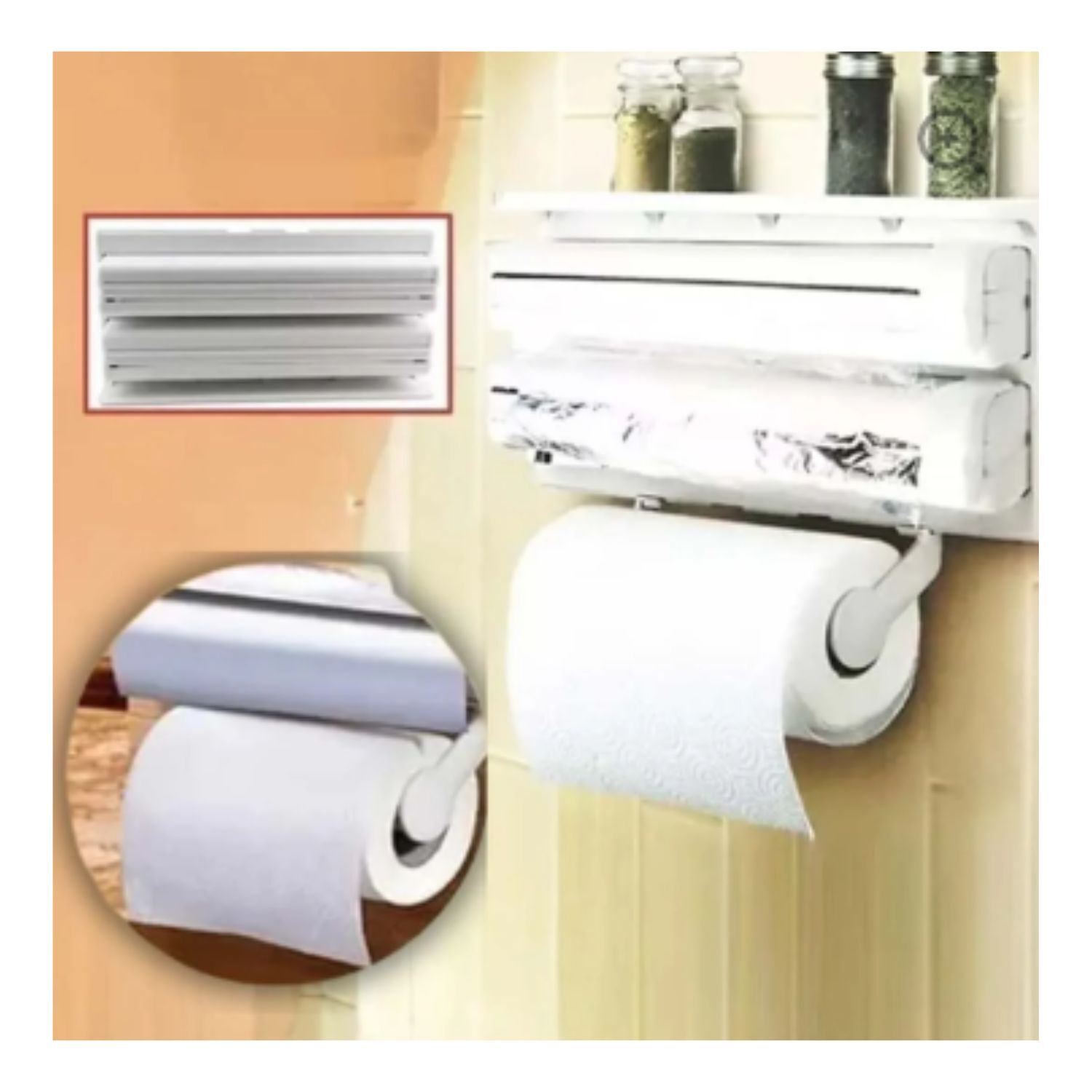 Dispensador De Rollos Triple 38cm Ideal Ahorro Espacio image number 2.0