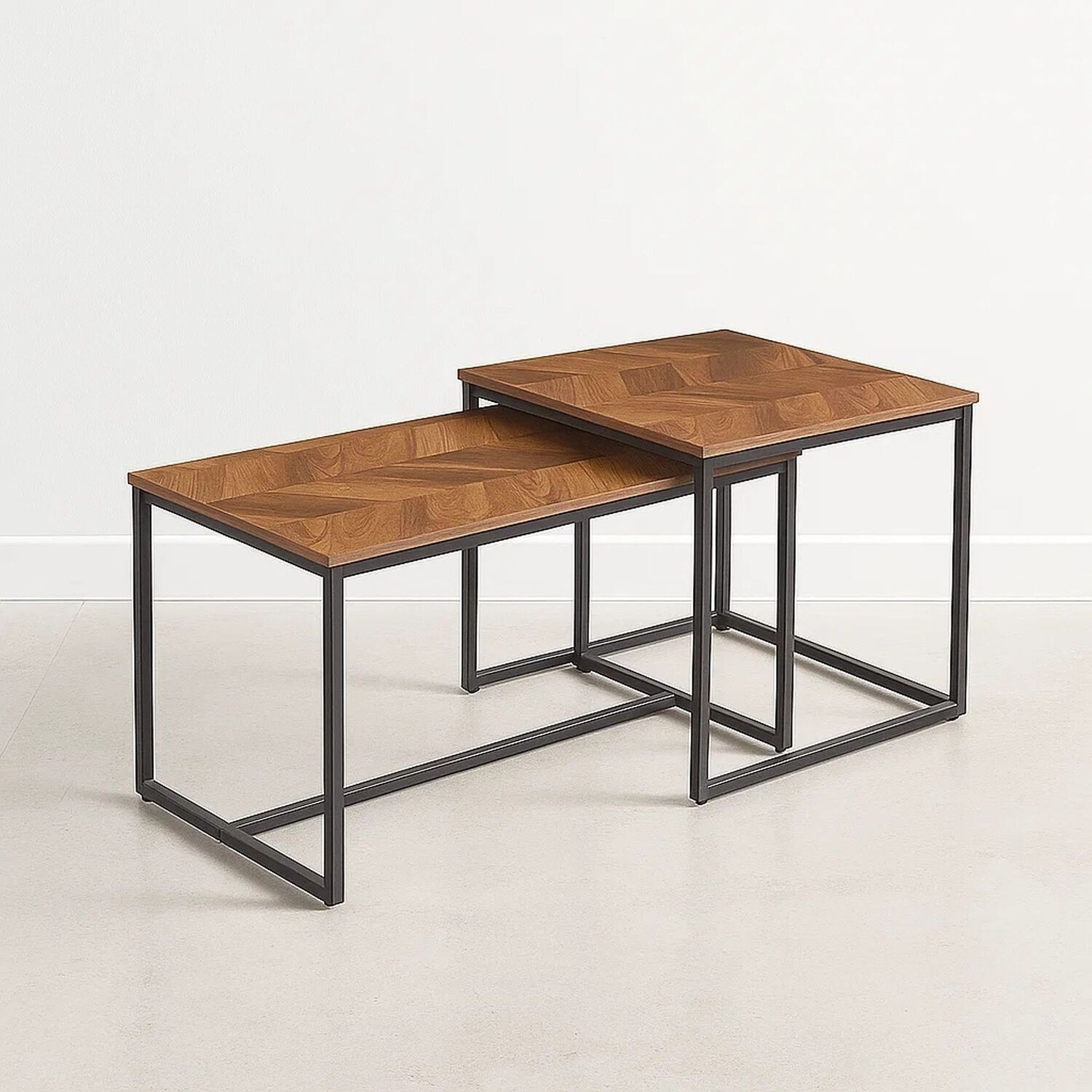 Mesa De Centro Doble Rectangular - Madera Clara image number 0.0