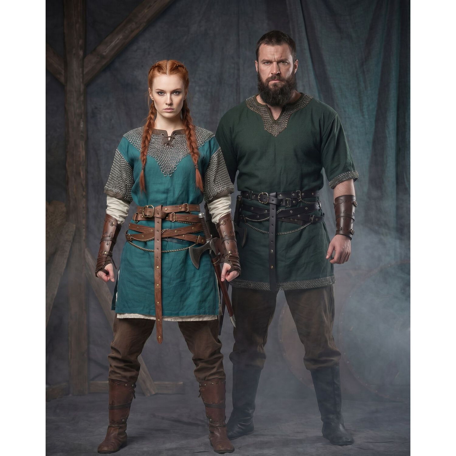 Cinturon Vikingo Medieval De Cuero Pu Accesorio Cosplay image number 59.0