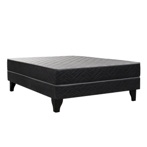 Cama Europea Celta Cádiz / 2 Plazas / Base Normal + Set de Maderas Madrid