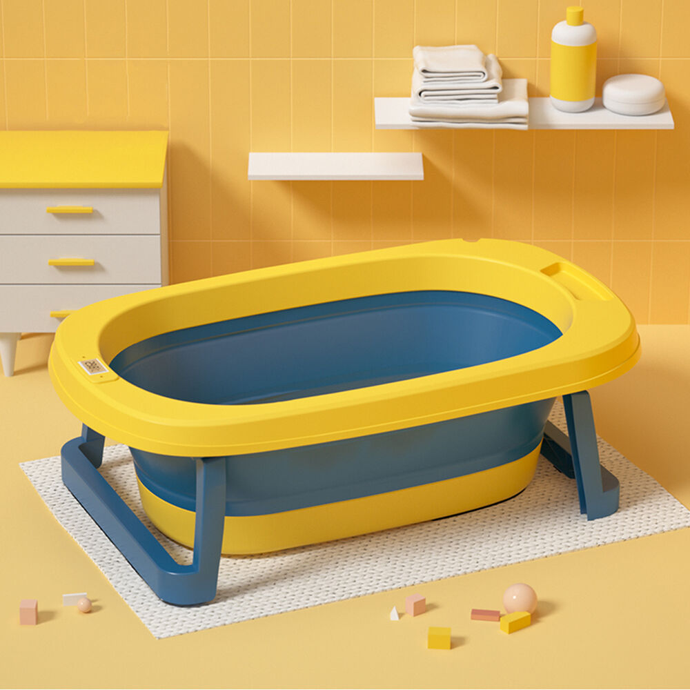 Ba&ntilde;era Plegable Beb&eacute; Con Termometro Y Mas Amarillo Babymine image number 4.0