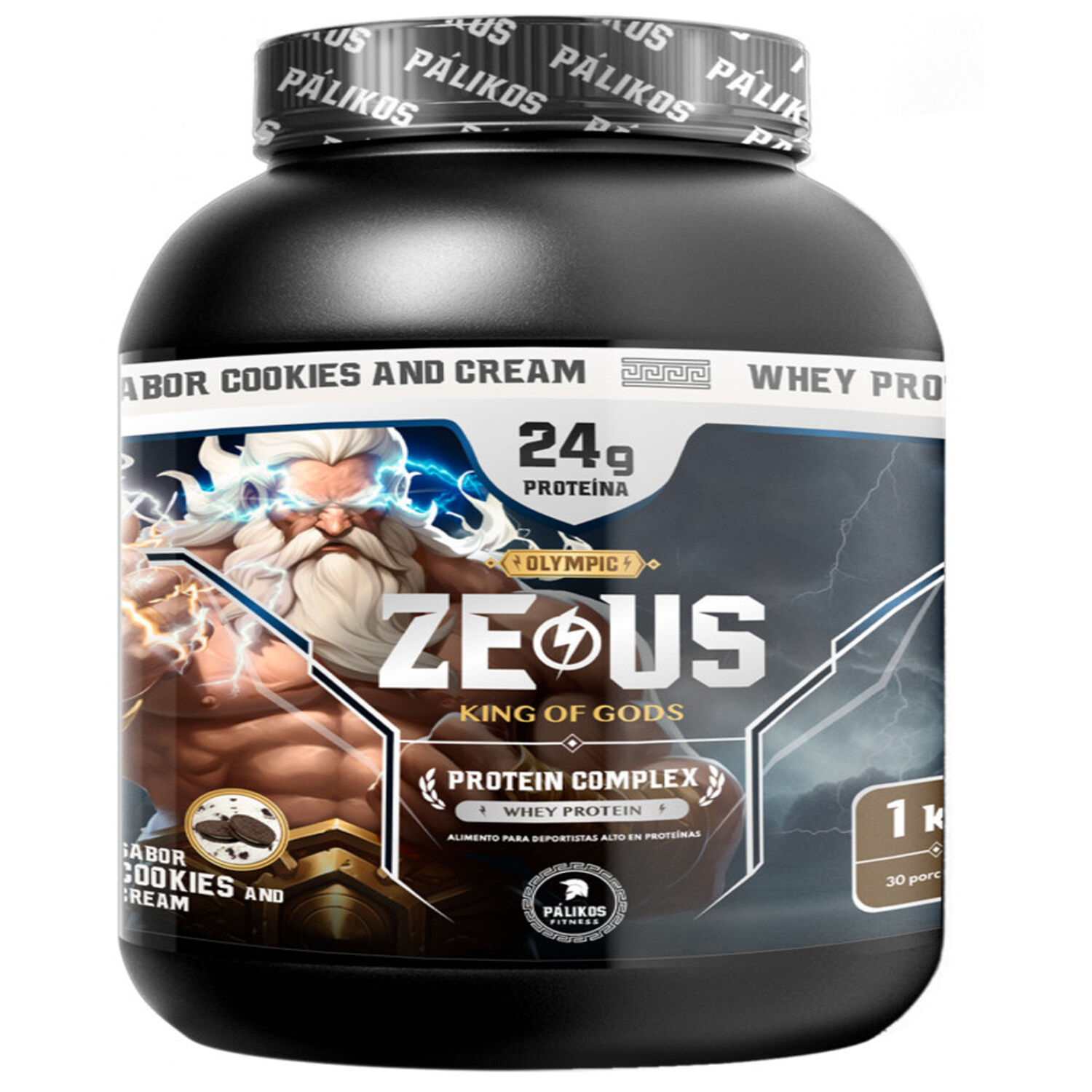 Proteina Zeus Complex 1kg (sabor Cookies And Creams) / 30 Servicios / Calidad Garantizada (ver Foto) image number 0.0