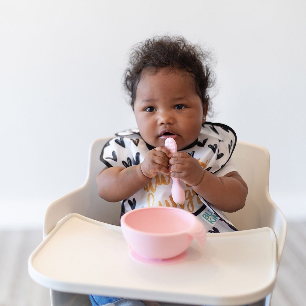 Mi 1er Plato+cuchara (silicona)/ Firstfeedingset Rosa image number 2.0