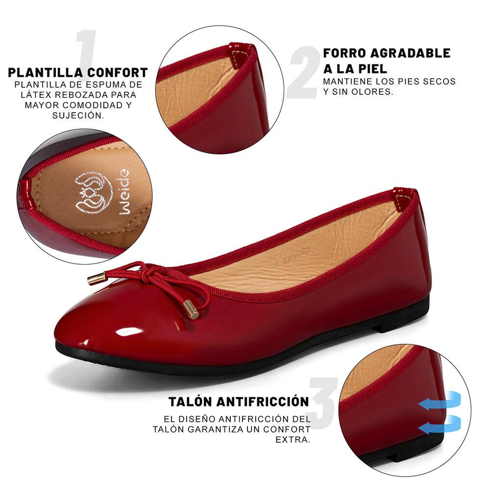 Ballerina Casual Charol Mujer Elegante Weide You506 image number 7.0