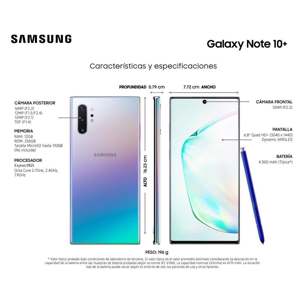 Smartphone Samsung Galaxy Note 10+ 256 Gb / Liberado image number 3.0