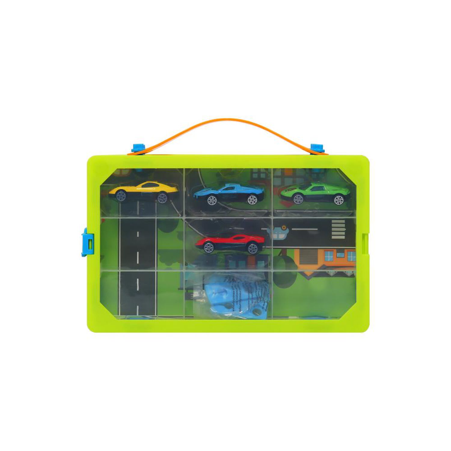 Caja De Almacenamiento Con 4 Autos Die Cast Y Mapa Happy Line image number 2.0