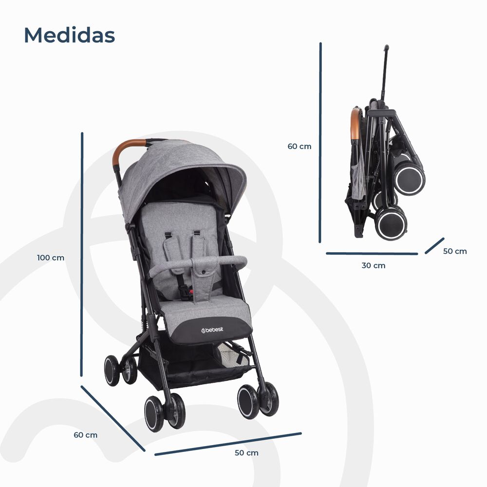 Coche Paseo Maleta Sprint Sx Gris image number 7.0