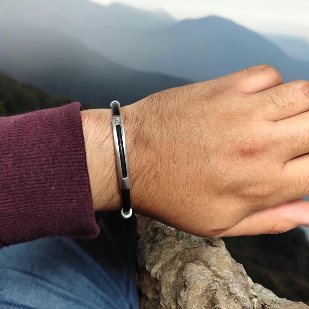 Pulsera De Hombre Cat J007b10112 Plateado-negro image number 3.0