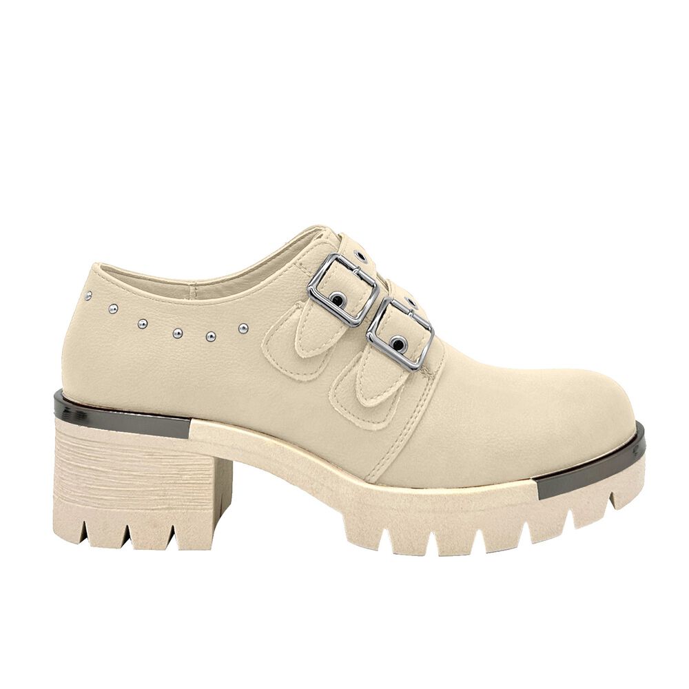 Botin Para Mujer Color Beige, Doble Correa, Bajo El Tobillo image number 4.0