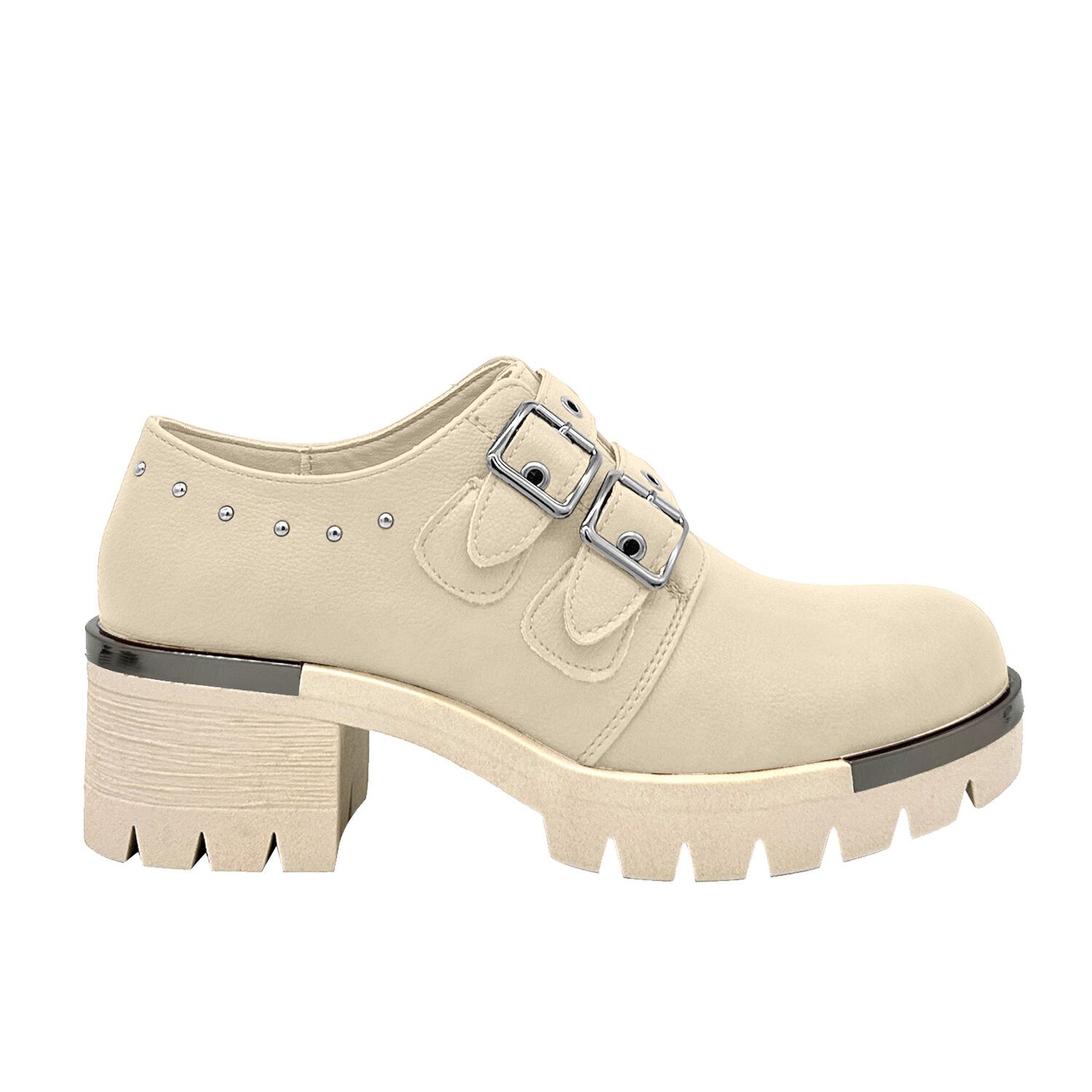 Botin Para Mujer Color Beige, Doble Correa, Bajo El Tobillo image number 4.0