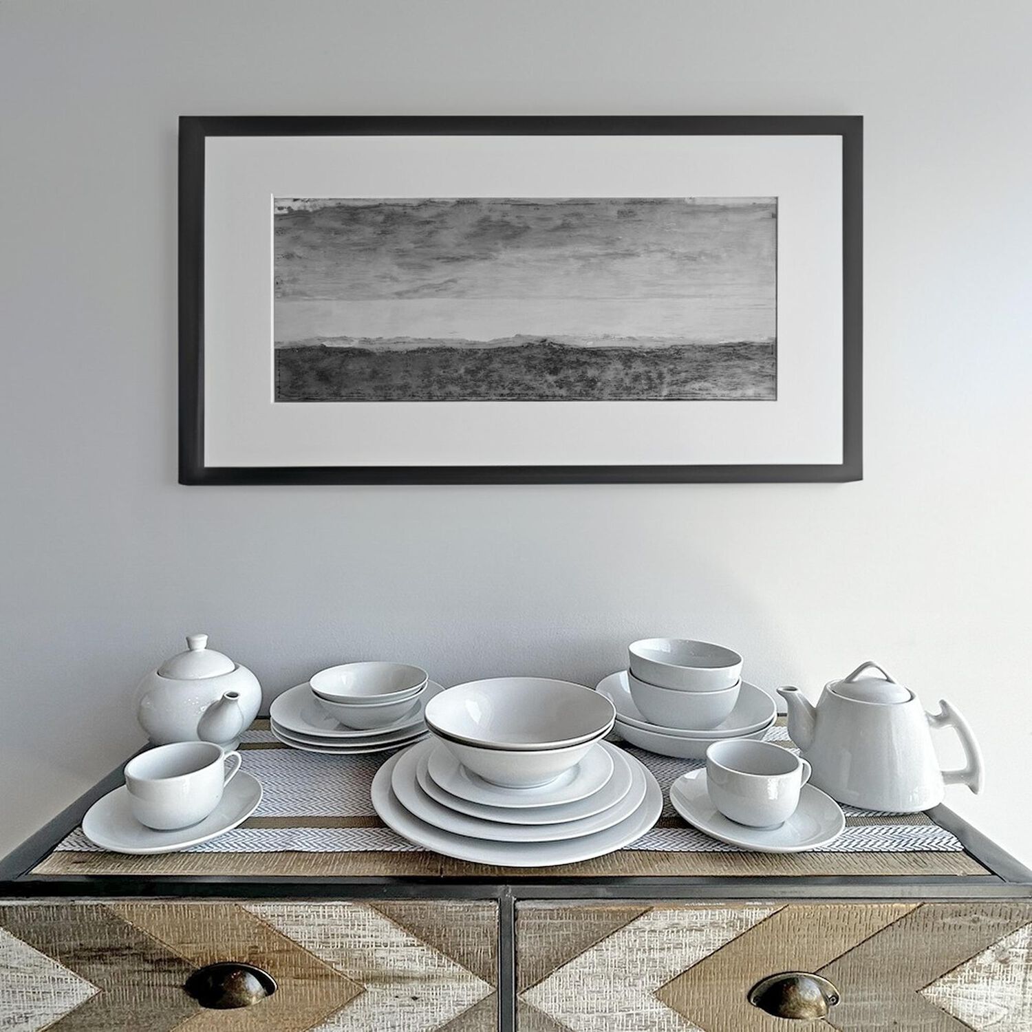 Set De 6 Platos Porcelana Hondo Borde Ancho 23 Cm Linea Padua image number 1.0