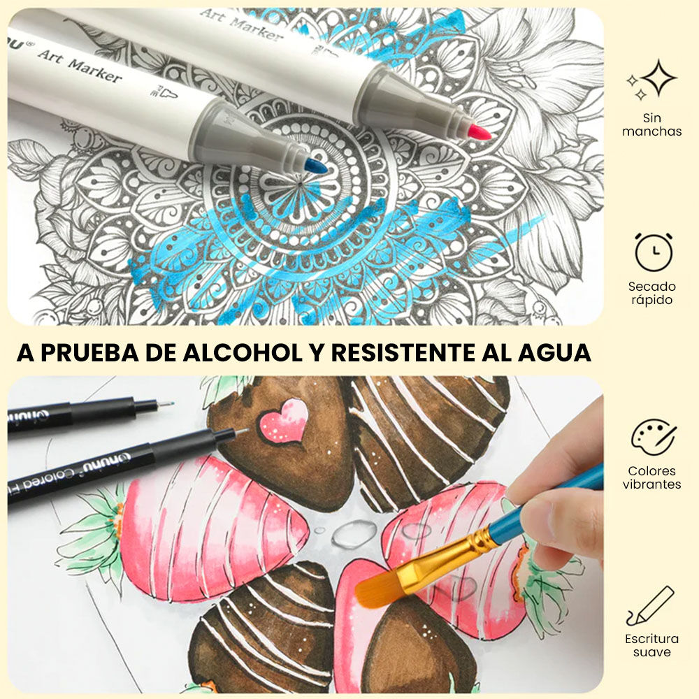 Ohuhu Hana Highway Fineliner Bolígrafos De Dibujo De 18 image number 6.0