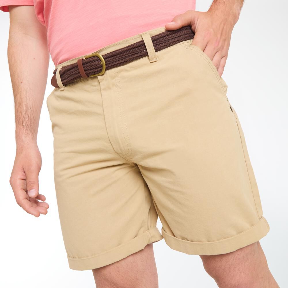 Bermuda Tiro Medio Regular Hombre Peroe image number 4.0