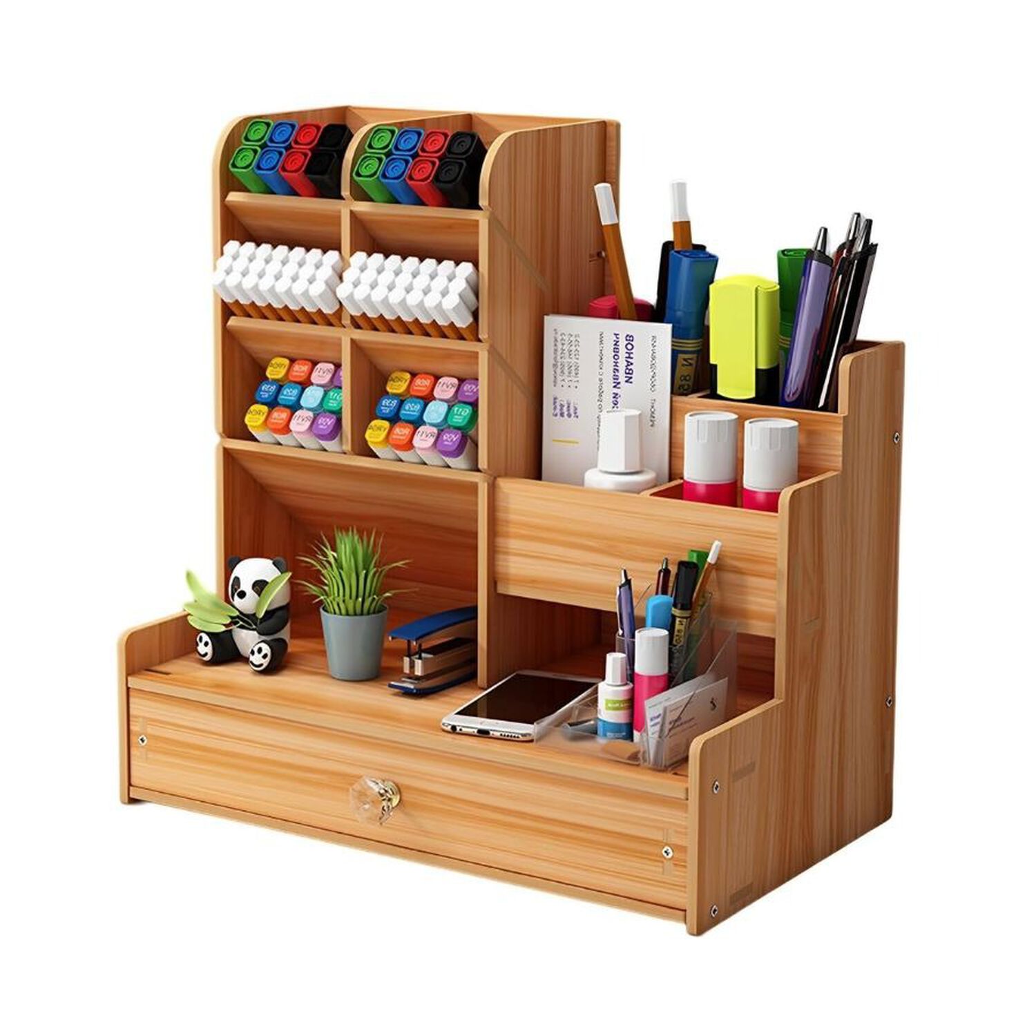 Organizador Escritorio Madera Multifuncional Caj&oacute;n Oficina image number 0.0