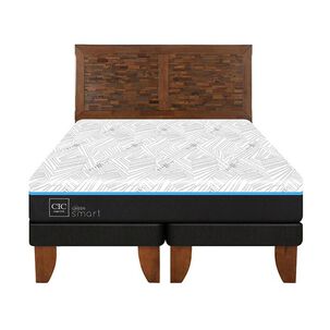Cama Europea Cic Green Infinity / 2 Plazas / Base Dividida + Respaldo