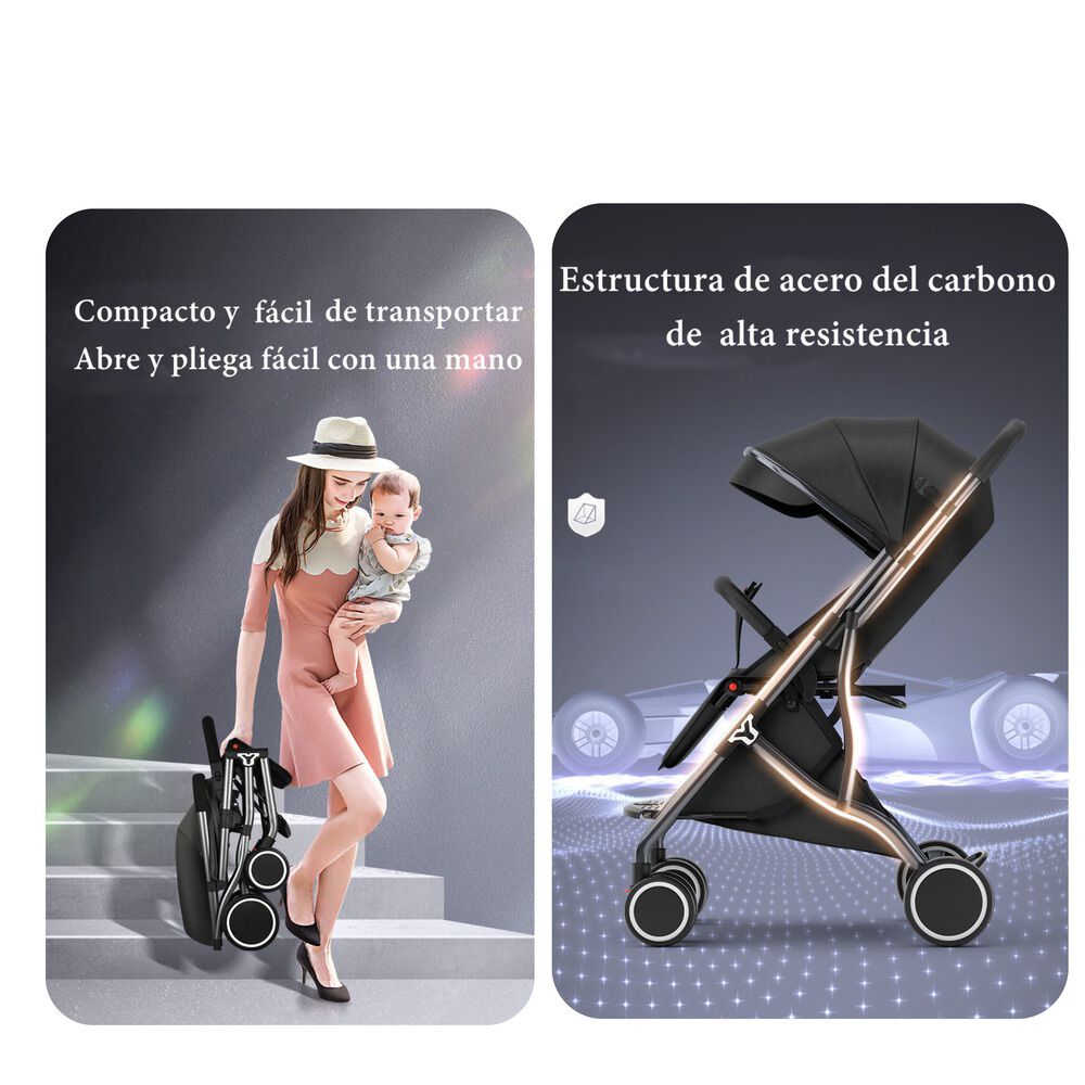 Coche De Paseo Compacto Con Accesorios Lubabycas image number 1.0