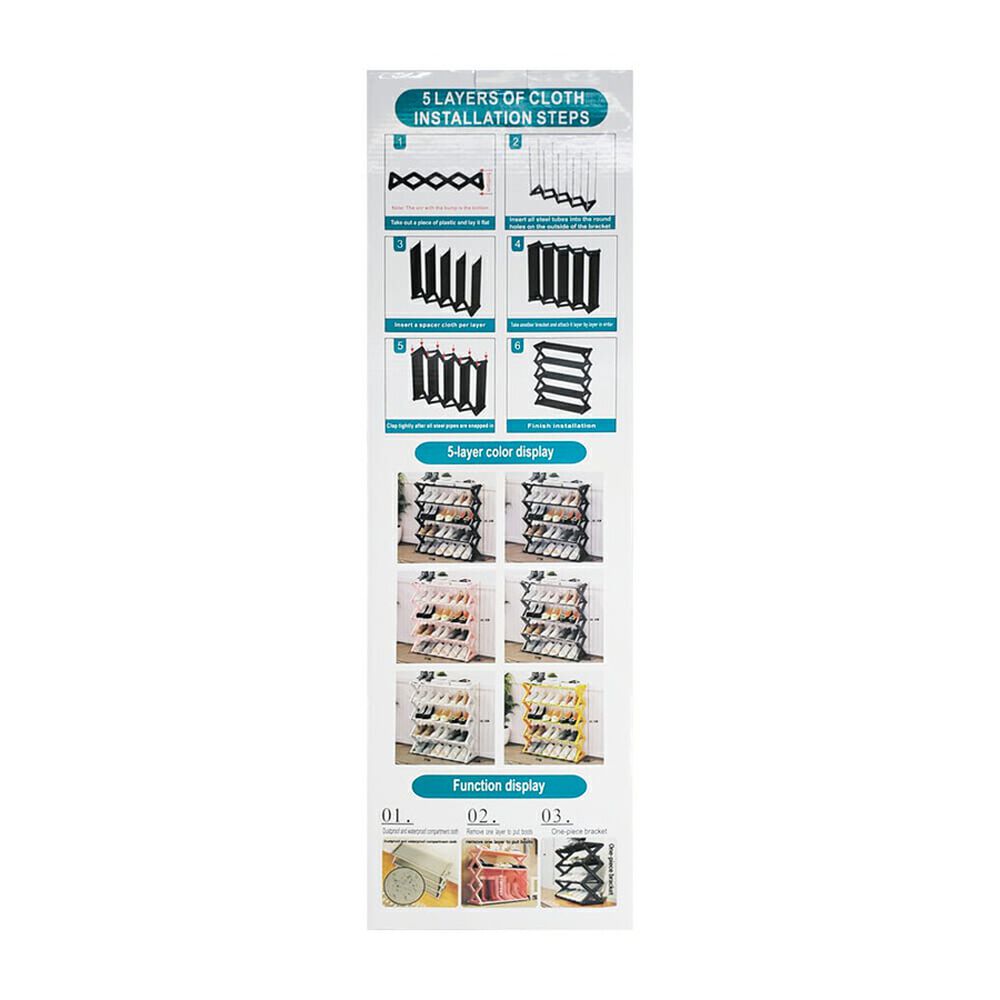 Organizador Zapatero Multifuncional 5 Niveles 57x20x65cm image number 4.0