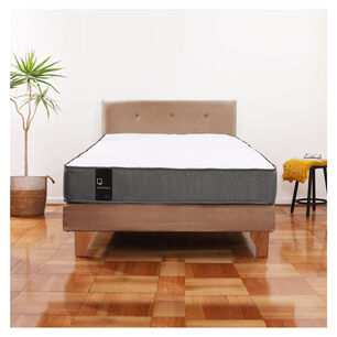 Cama Europea Zen Best 1.5 Plaza Tela Velvet Beige + Respaldo