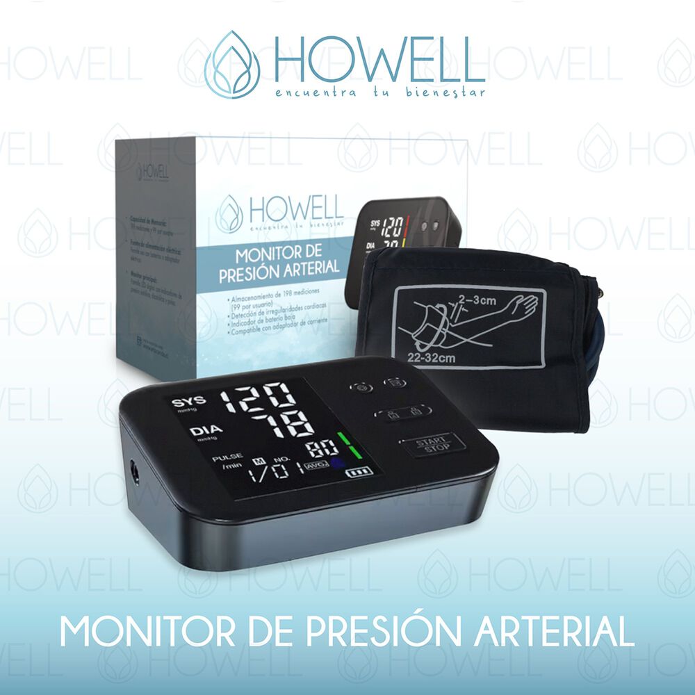 Tensi&oacute;metro V2 Toma Presi&oacute;n Digital Pro Howell Usb Bateria image number 9.0