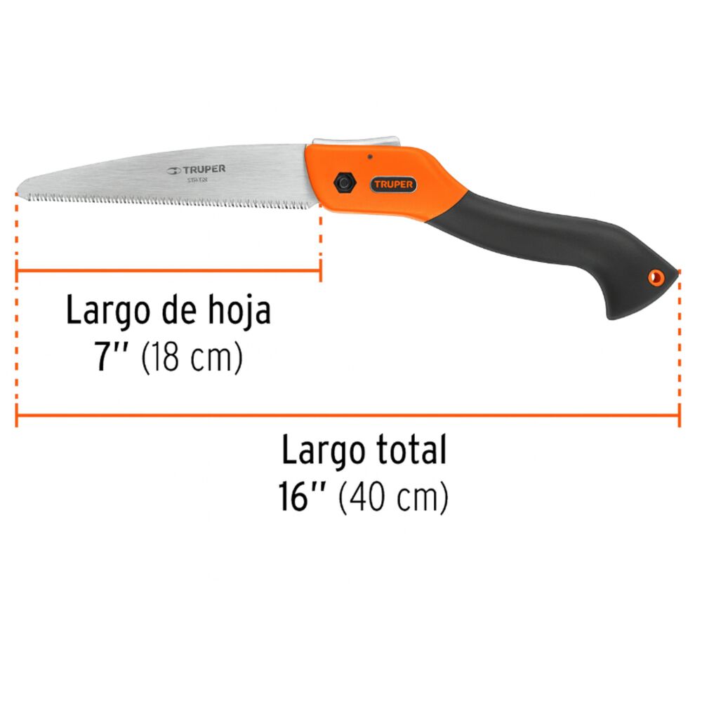 Serrucho Plegable De 10 , Hoja Curva Stp-10pc Truper image number 2.0