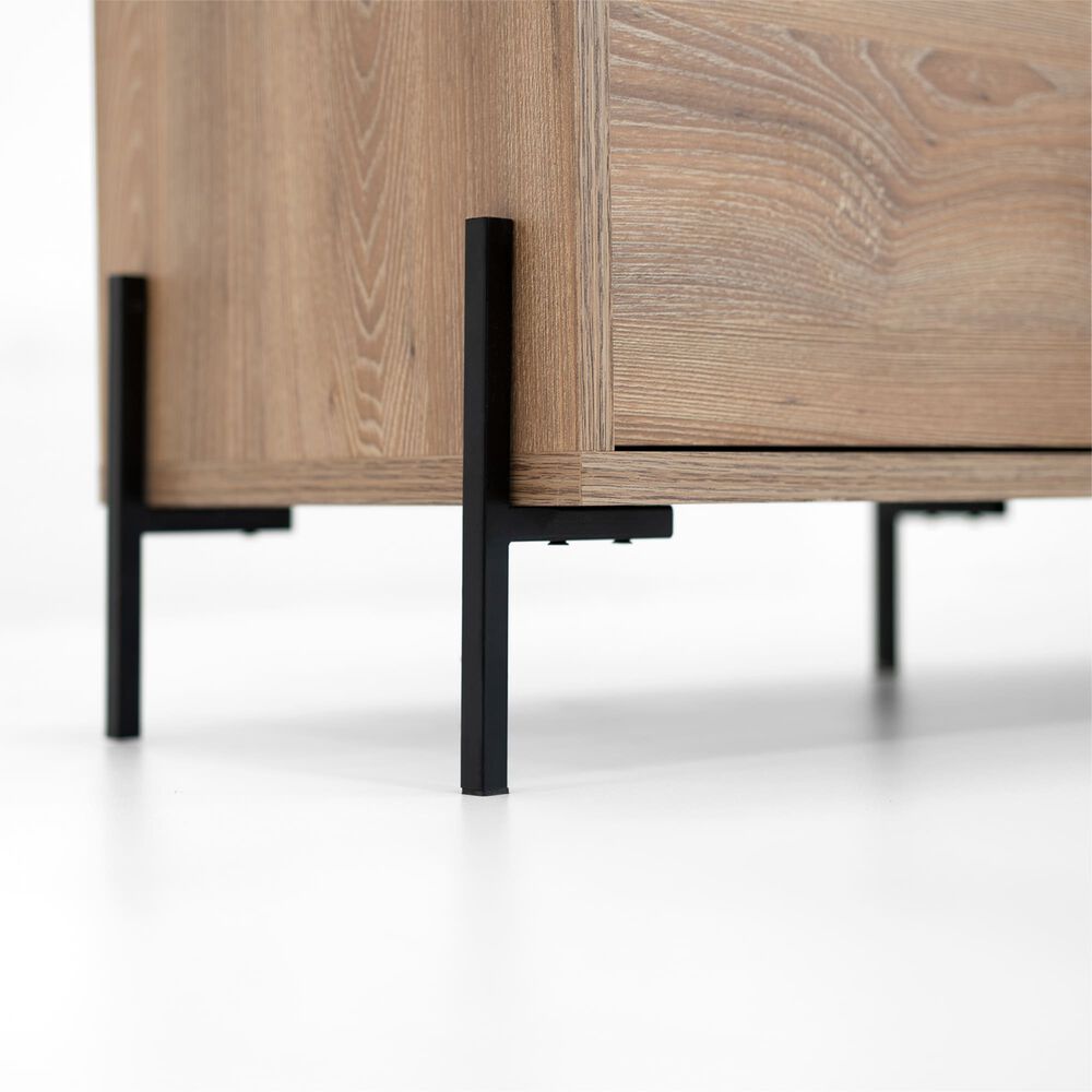 Mesa De Tv 70" Con 2 Puertas 53,4x158,5x34,6 Cm Café Claro image number 5.0