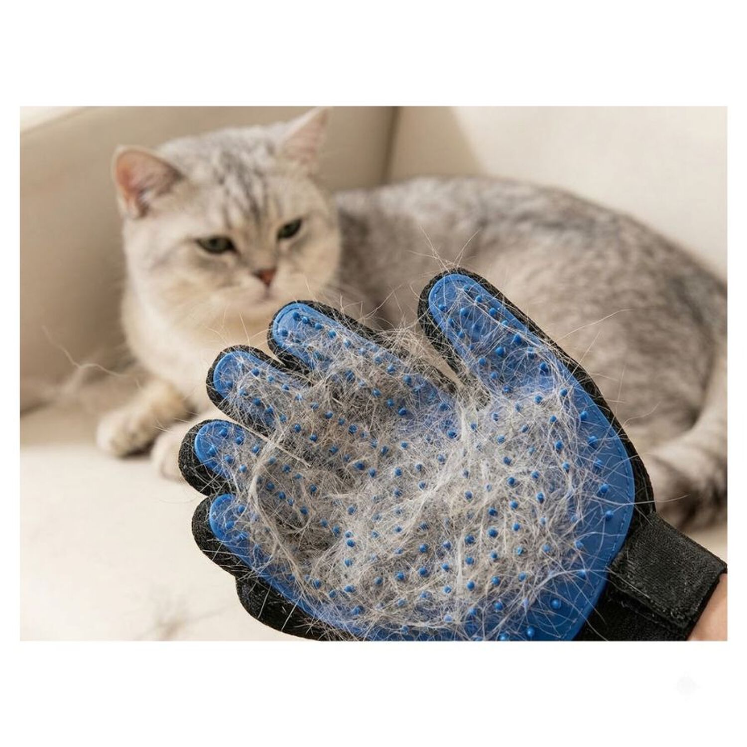 Guante Saca Pelos Mascotas Perro Gato Con Pulverizador Spray image number 4.0