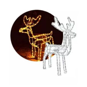 Reno Navideño Con Movimiento Y Luz Led 120cm