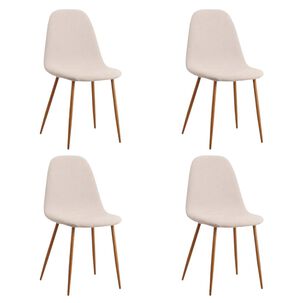 Pack 4 Sillas De Comedor Spoon Beige