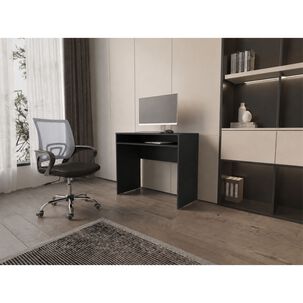 Combo Oficina New York 1 Escritorio Wengue + Silla Color Ergonomica Altura Ajustable