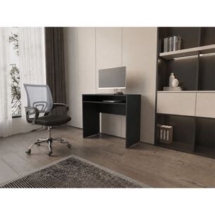 Combo Oficina New York 1 Escritorio Wengue + Silla Color Ergonomica Altura Ajustable