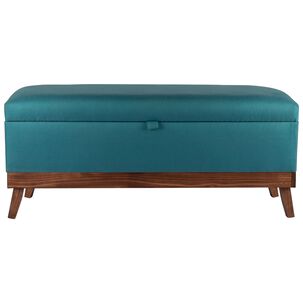 Banqueta Con Baúl Incy Turquesa Omega 120x40x50 Cm Máxima Design