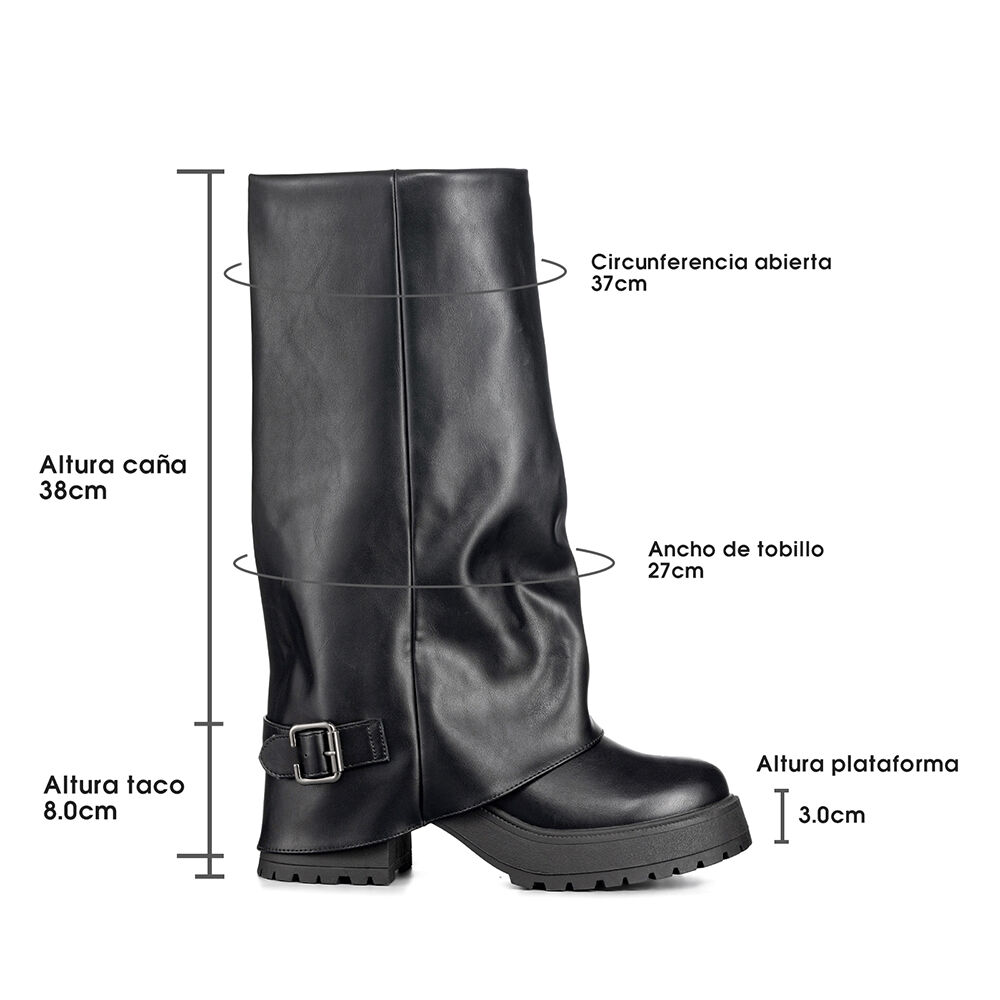 Botas Largas Mujer Eco Cuero De Moda Weide Czy605 image number 6.0