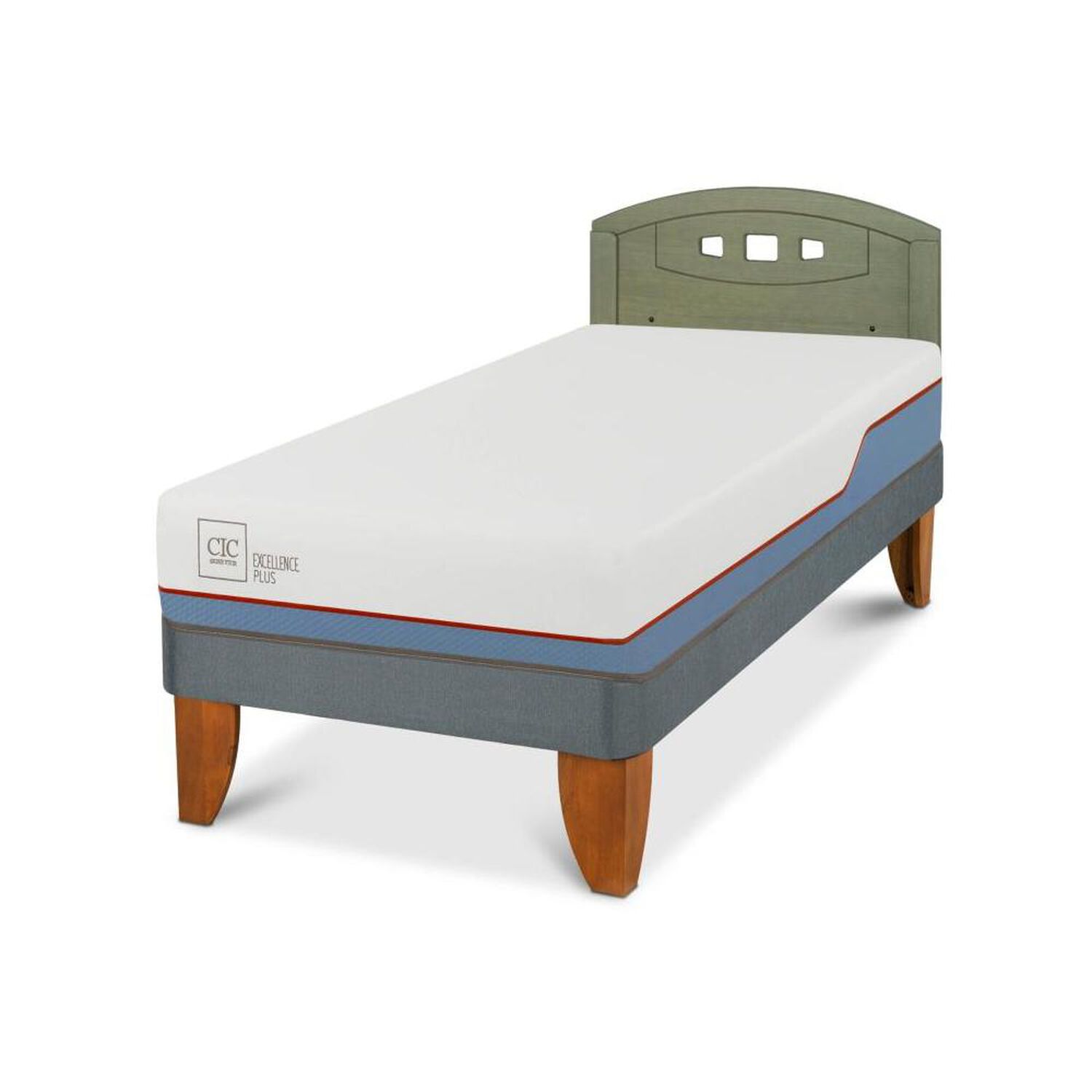 Cama Europea Cic Excellence Plus / 1.5 Plazas / Base Normal + Respaldo image number 3.0