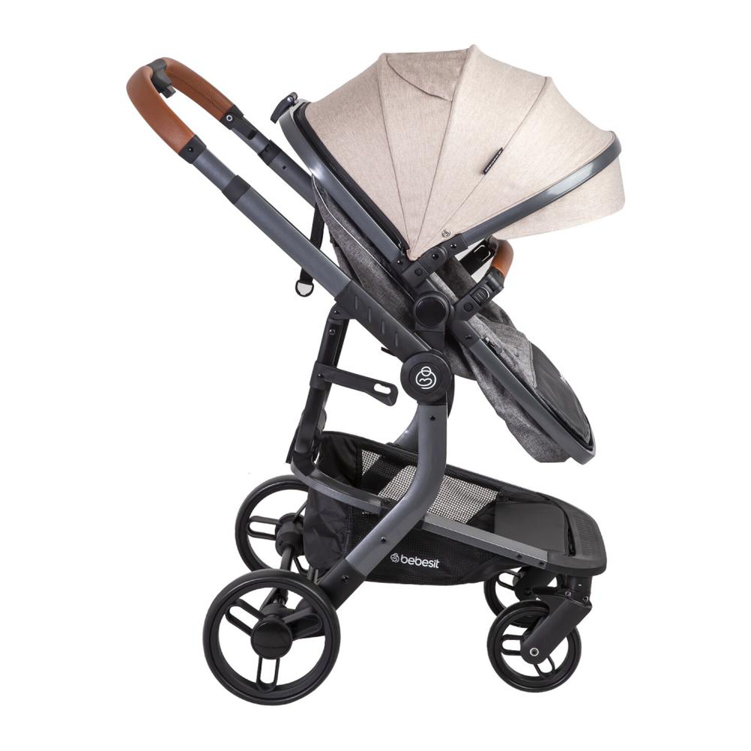 Coche Cuna Travel System Bebesit Taurus Beige image number 7.0