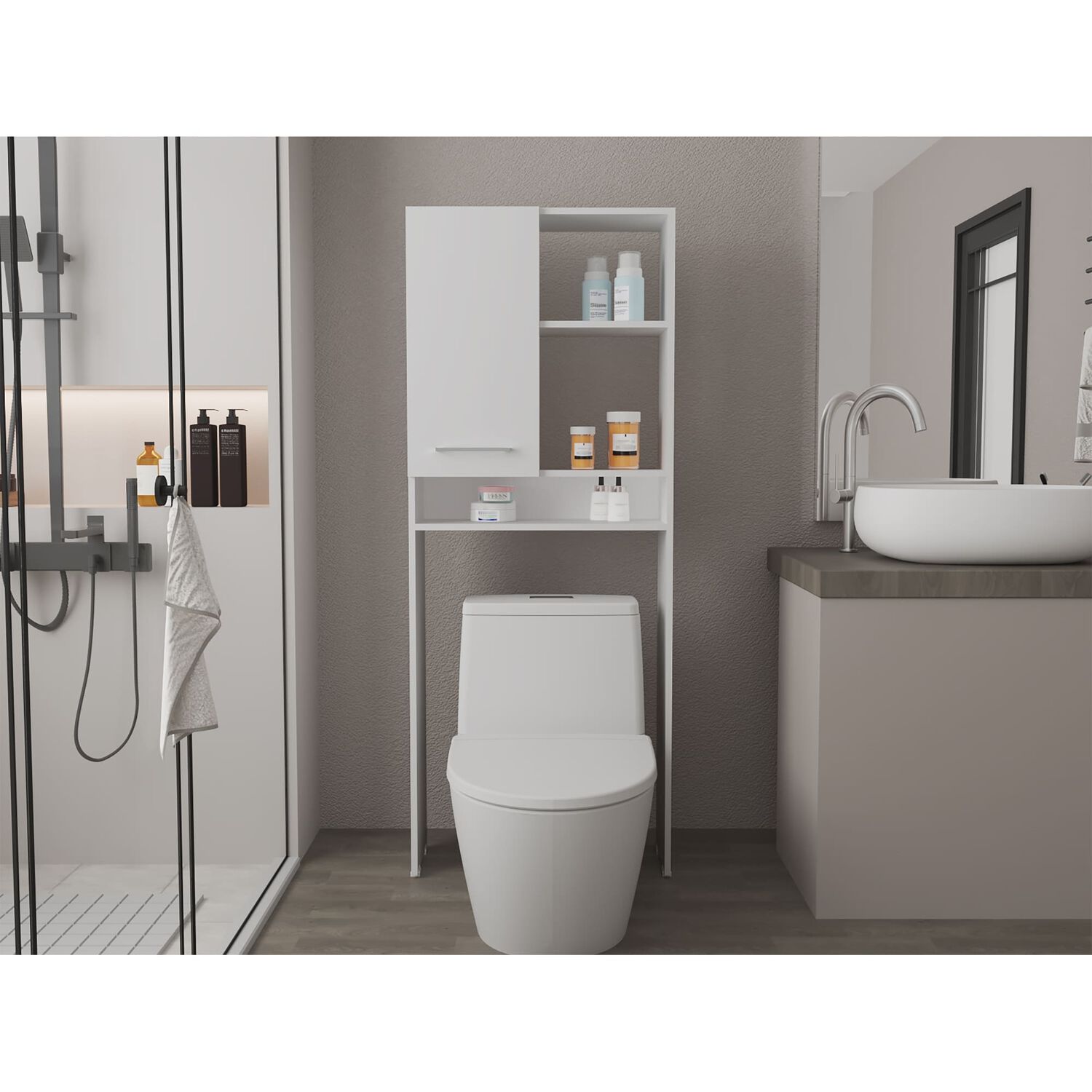 Estante Wc 1 Puerta 3 Repisas Fm-012b Blanco image number 4.0