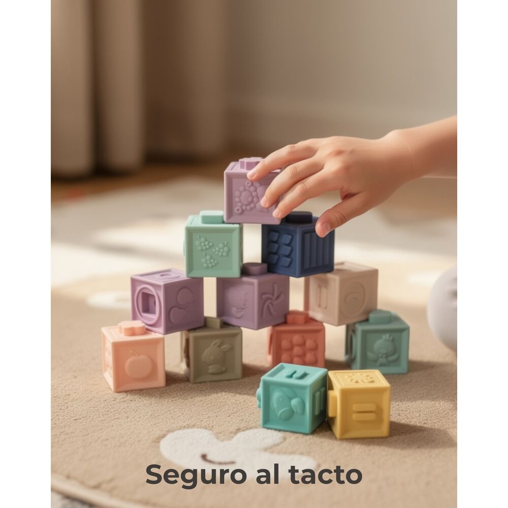 Bloques De Dentici&oacute;n Apilables Montessori De Goma image number 5.0