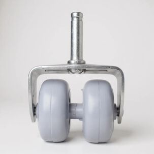 Rueda Doble Para Camas Cic, Flex - Sin Frenos (gris)
