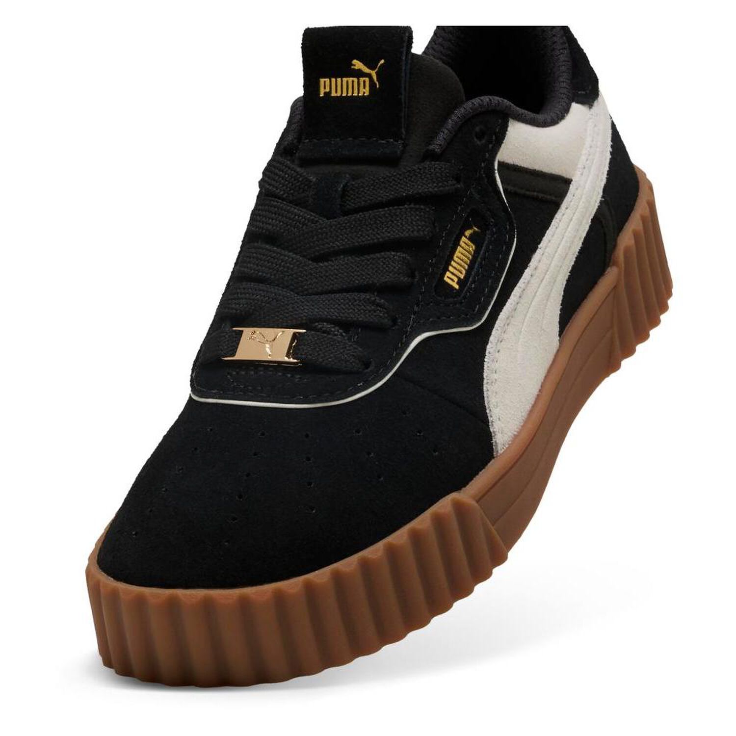 Zapatilla Urbana Mujer Puma Carina 3.0 Luxe Sd Black-warm White- Gold image number 5.0