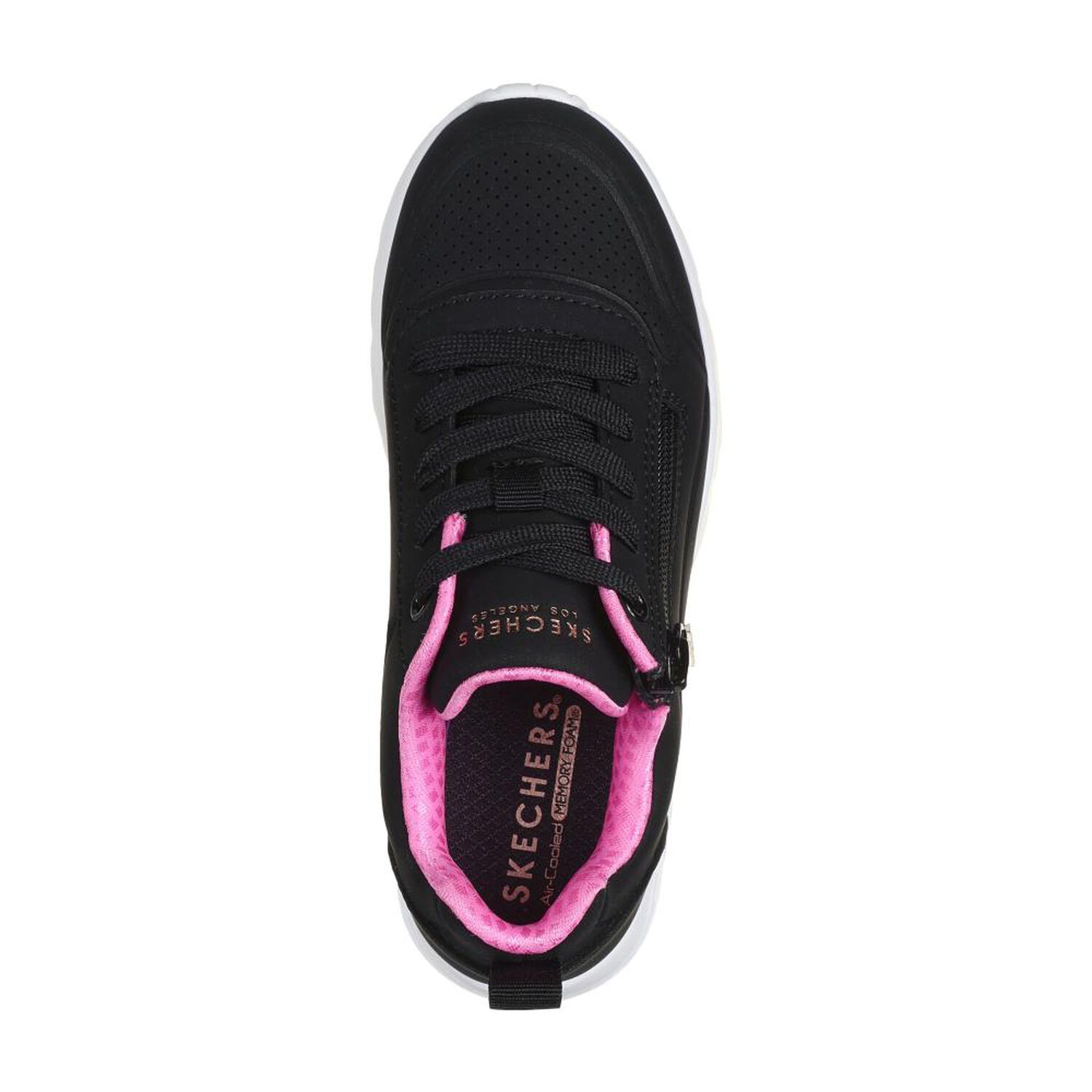 Zapatilla Infantil Ni&ntilde;a Skechers Uno Lite - Easy Zip Negro image number 4.0
