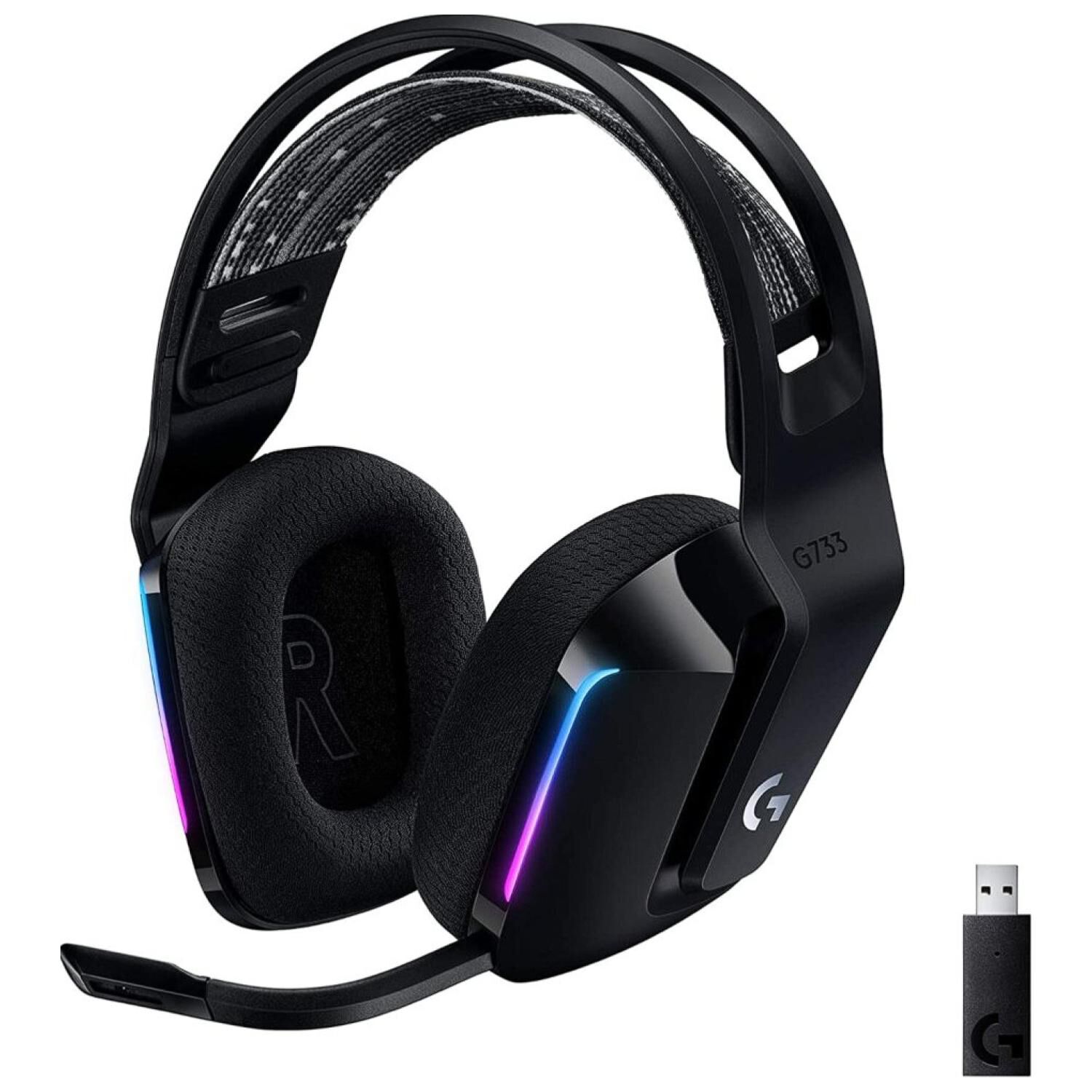 Audifono Gamer Inalambrico Rgb Lightspeed Negro G733 image number 1.0