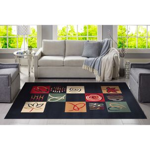 Bajada De Cama Amapola Negro 50x90